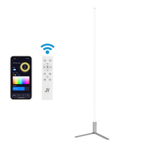 Potts 60.5" Modern Contemporary Aluminum/Iron Integrated LED Post Floor Lamp