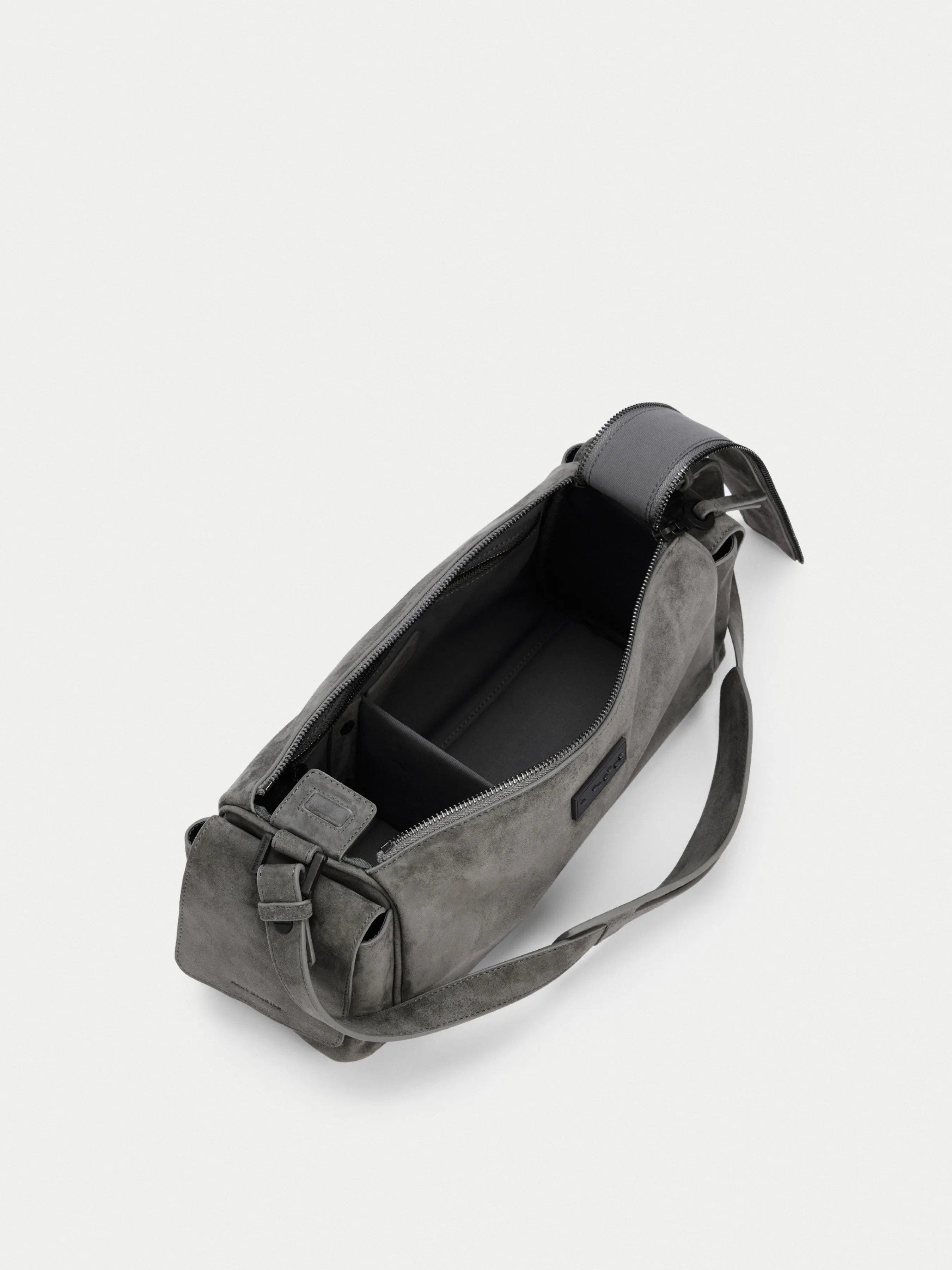 Aest Studios Capture Medium Sling Bag, Alternate, color, Stone Gray Suede