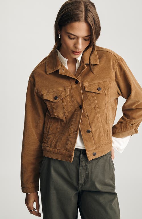 Mavi Jeans Megi Corduroy Crop Jacket In Brown