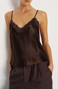 Reformation Lace Trim Silk Camisole
