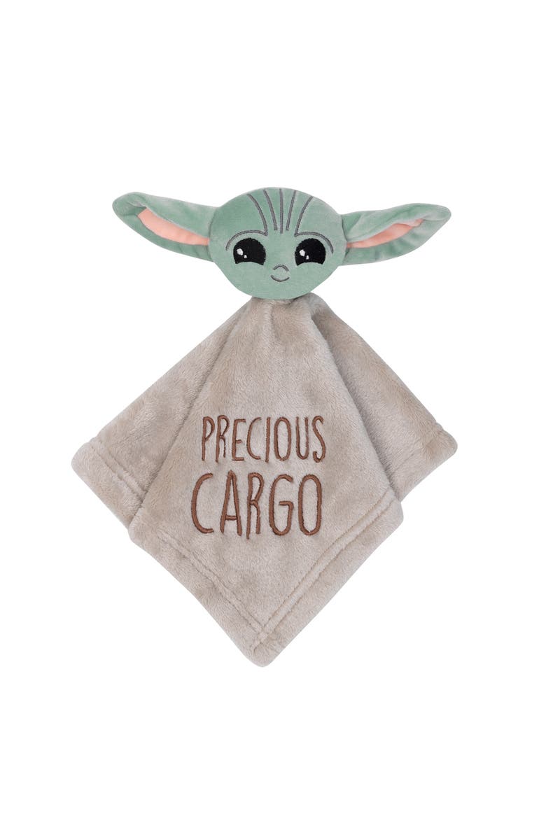 Lambs & Ivy Star Wars Mandalorian Baby Yoda Wearable Blanket/Lovey Gift Set 2pc, Alternate, color, Taupe