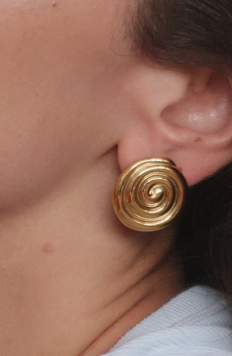 Joiana Jewelry Billow Earrings, Alternate, color, Gold