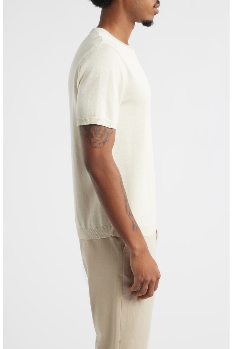 Short Sleeve Crewneck Sweater, Alternate, color, IVORY DOVE