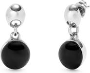 UNODE50 Black Murano Glass Earrings