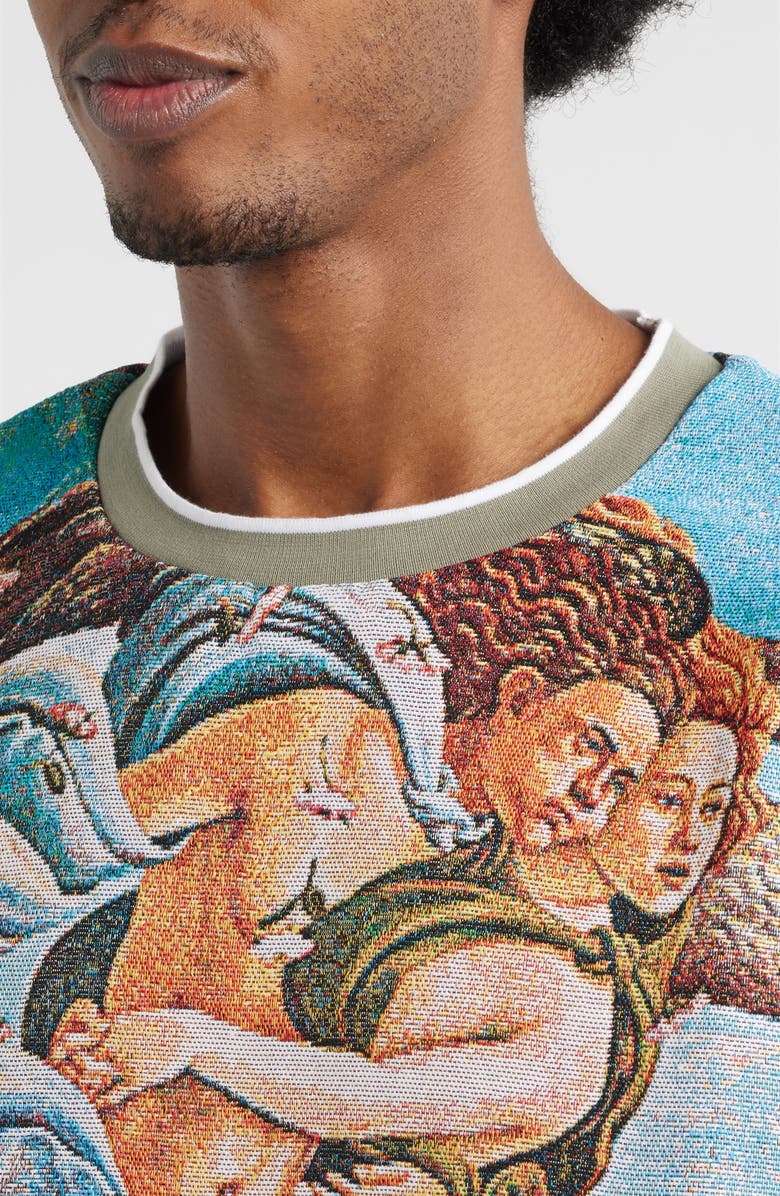 VERYRARE Birth of Venus Jacquard Sweatshirt, Alternate, color, Green