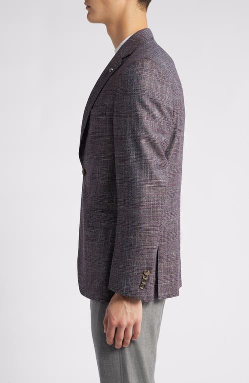 Jack Victor Midland Plaid Wool Blend Sport Coat In Purple