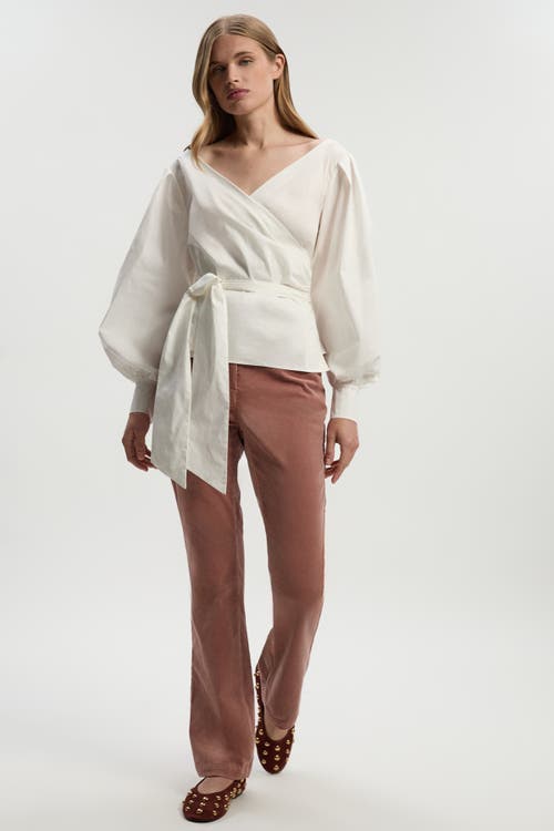 Karen Millen Stretch Cord Kickflare Jean In Brown