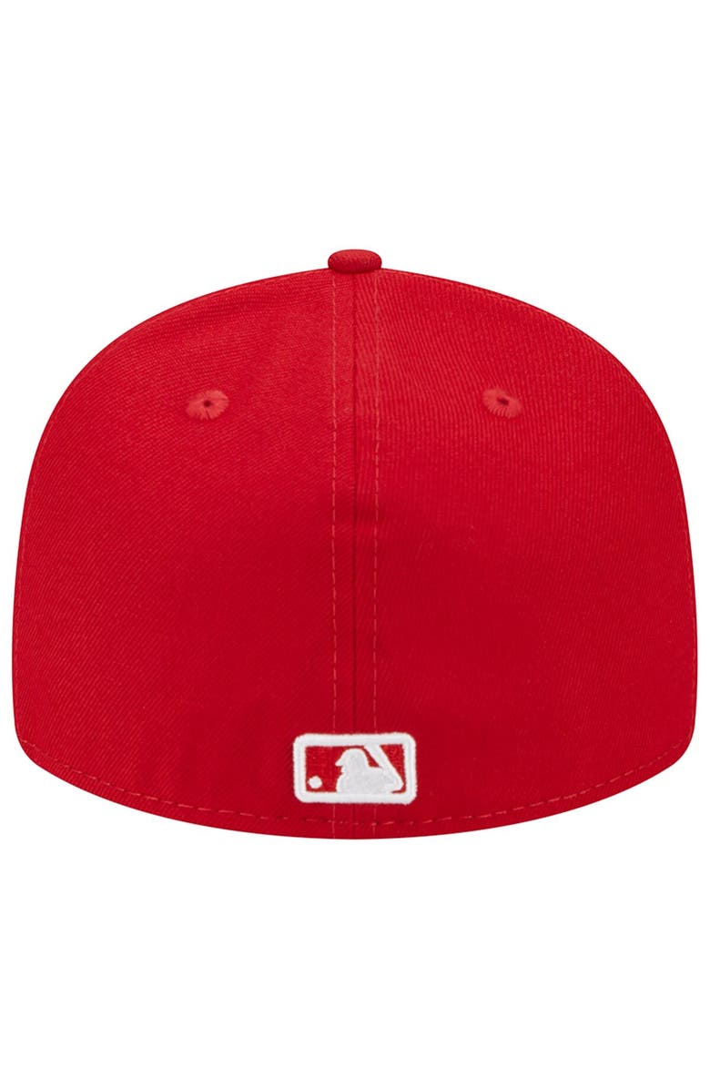 New Era Men's New Era Scarlet Los Angeles Angels Low Profile 59FIFTY Fitted Hat, Alternate, color, 