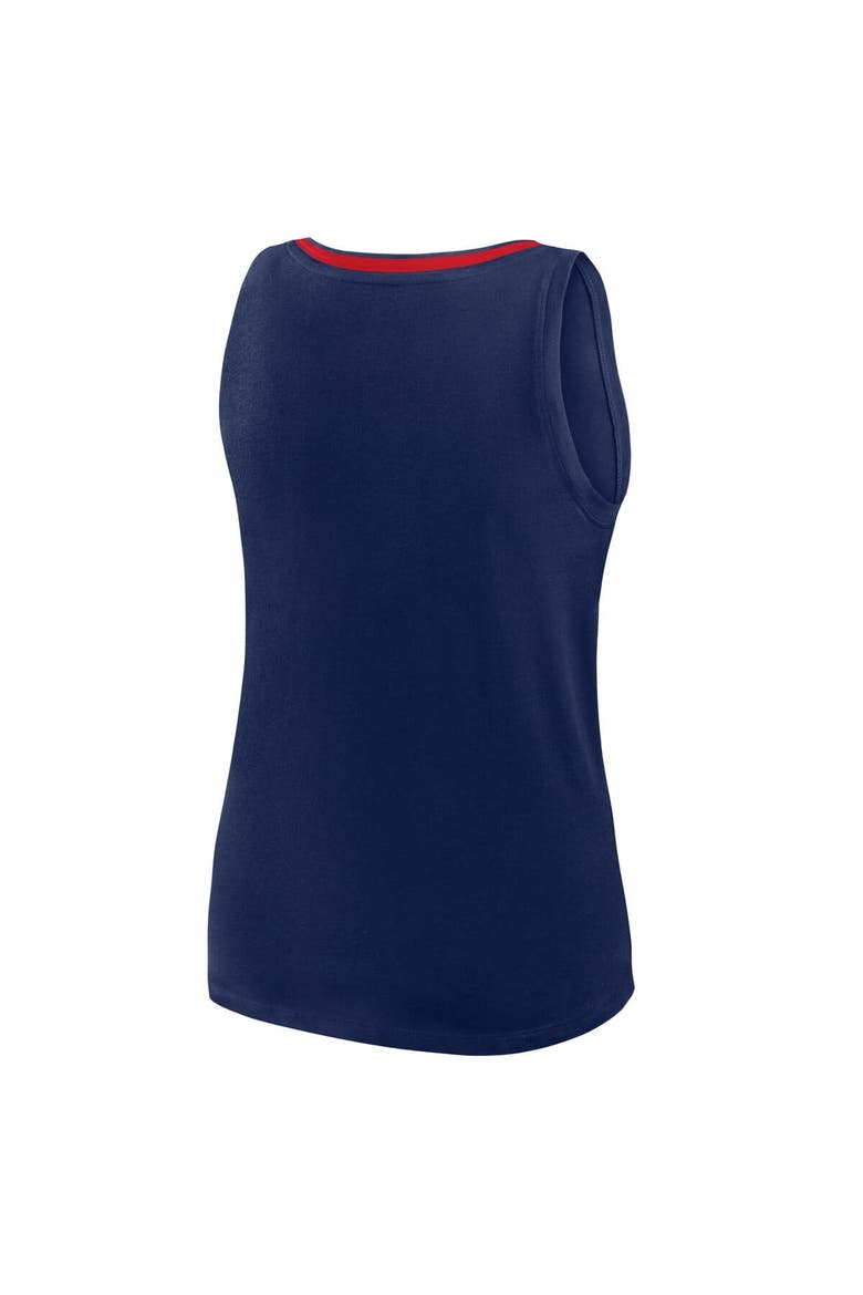 Women's Logo Athletic Navy Cleveland Guardians Stellar Win V-Neck Tank Top, Alternate, color, Navy