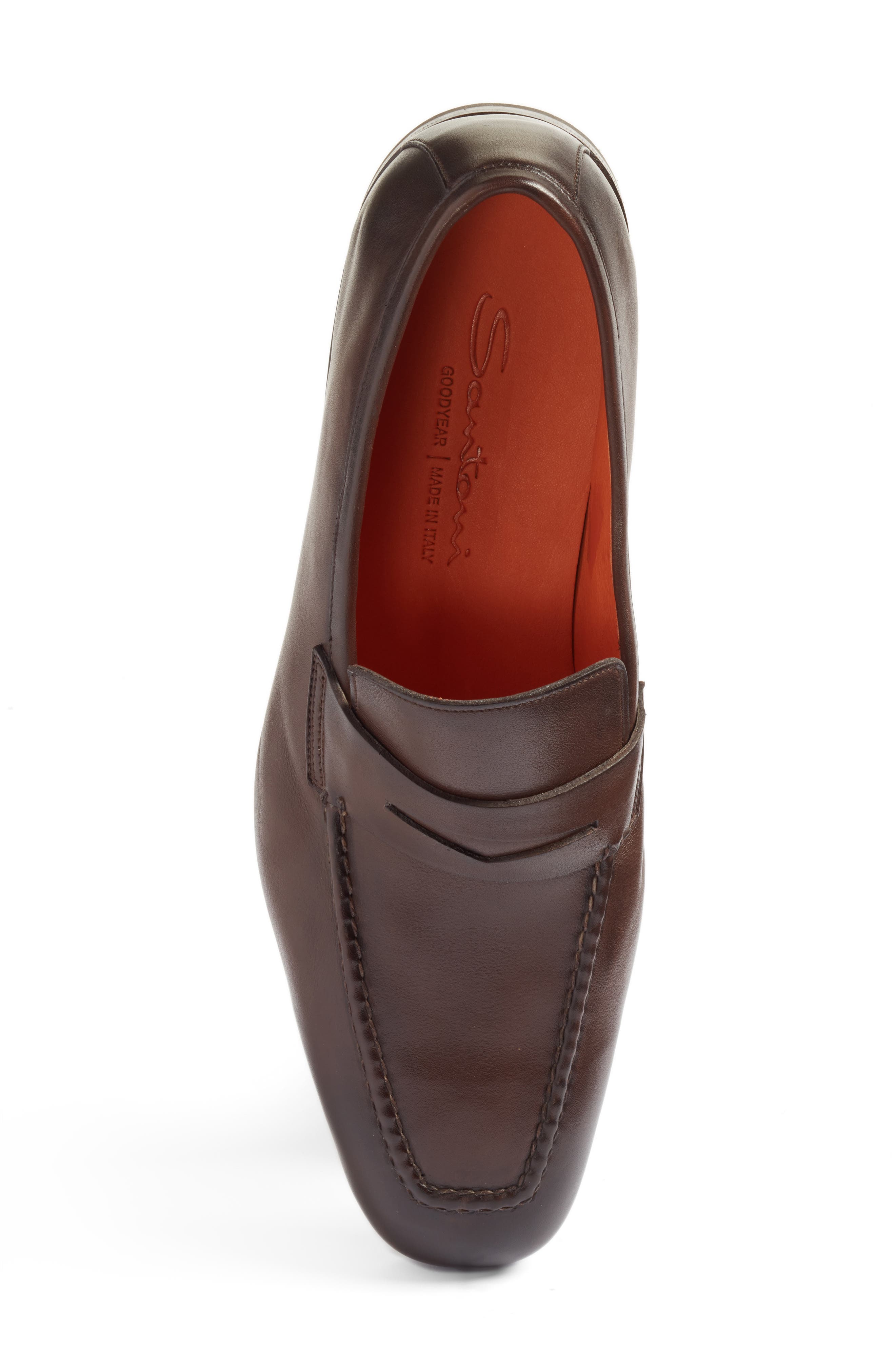 Fox Packable Penny Loafer, Alternate, color, DARK BROWN LEATHER