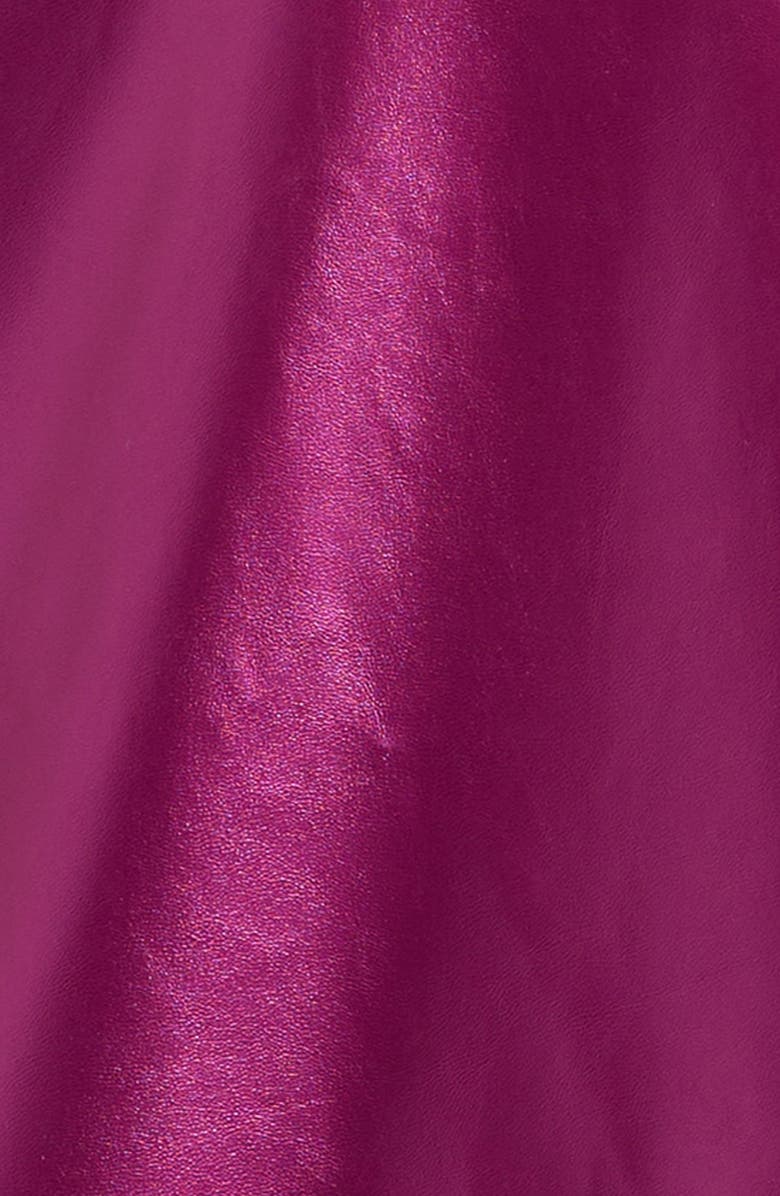 Ava & Yelly Kids' Metallic Faux Leather Bubble Party Dress, Alternate, color, Magenta