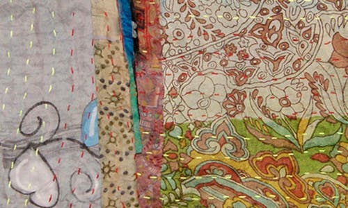 Taj Hotel Kantha Silk Throw Blanket In Multi 1