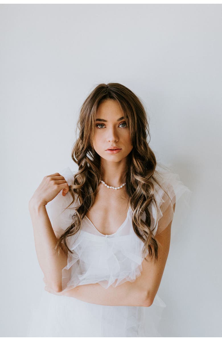 Untamed Petals Alyx Freshwater Pearl Necklace, Alternate, color, Gold