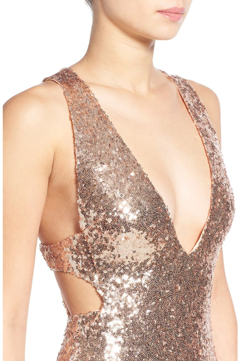 'Tallulah' Sequin Sleeveless Gown, Alternate, color, PINK