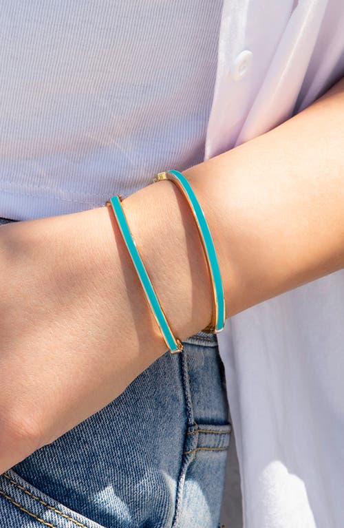 Marlyn Schiff Thin Enamel Hinge Bracelet In Multi