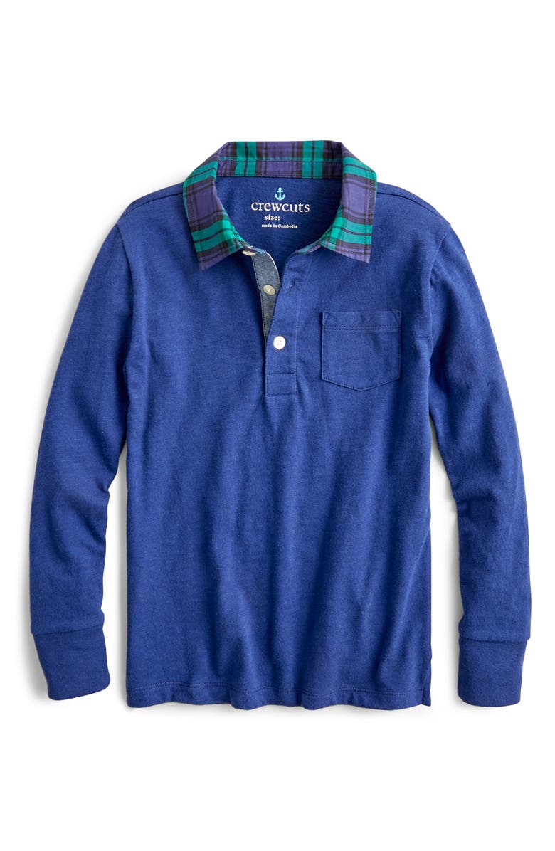 crewcuts by J.Crew Tartan Collar Polo, Main, color,
