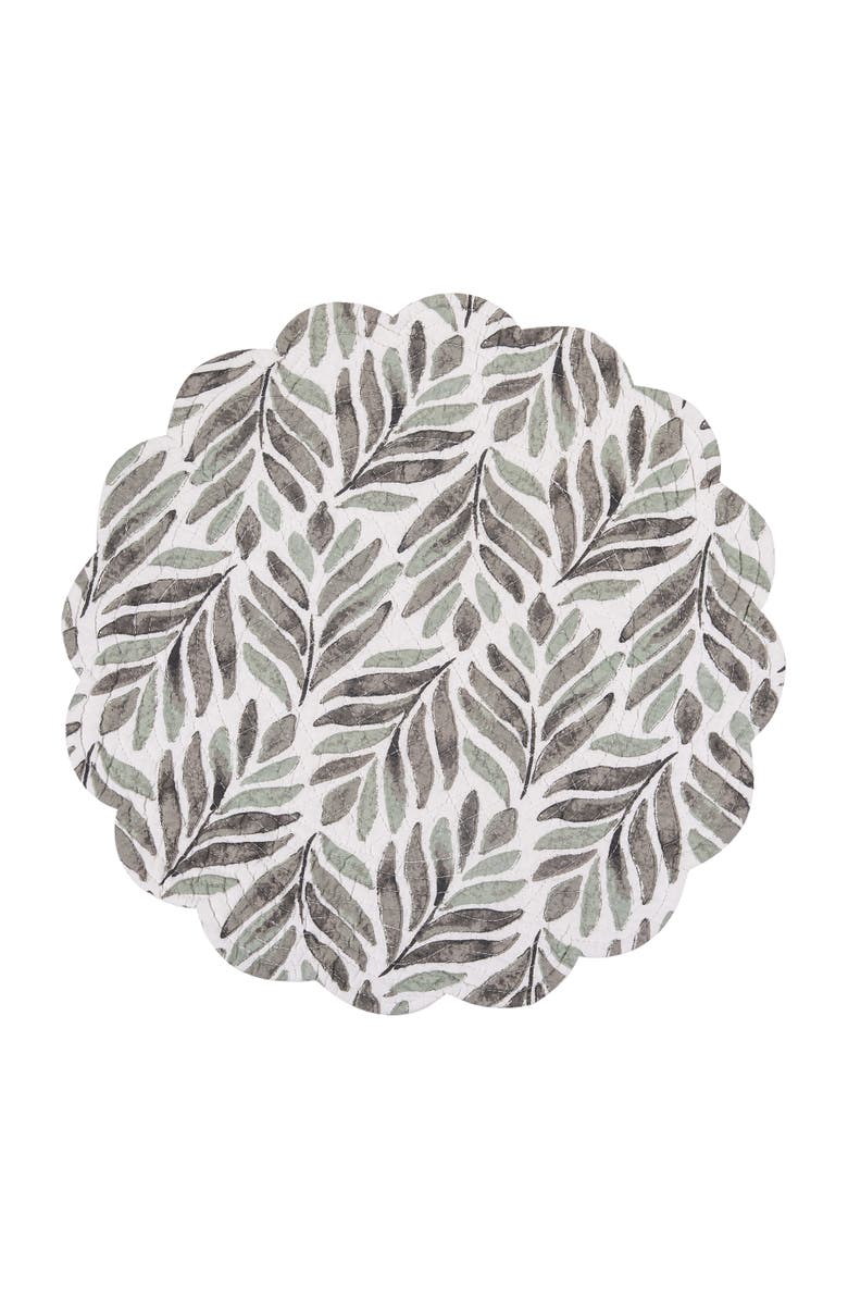 C&F Home Blair Round Placemats Set of 6, 17", Alternate, color, Green