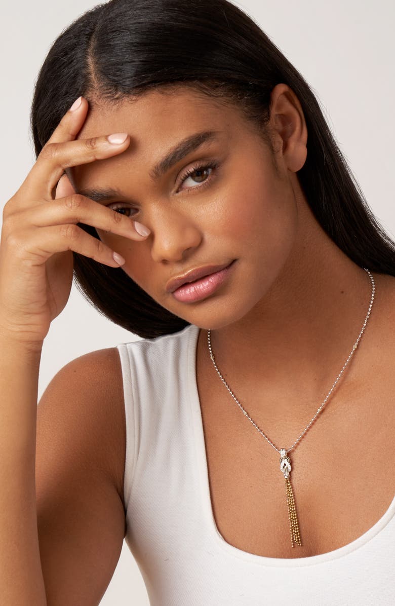 LAGOS Newport Tassel Pendant Necklace, Alternate, color, Diamond