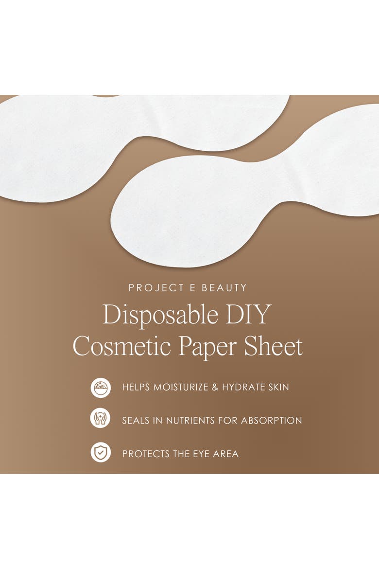 100pcs Disposable DIY Cosmetic  Paper Sheet, Alternate, color, White