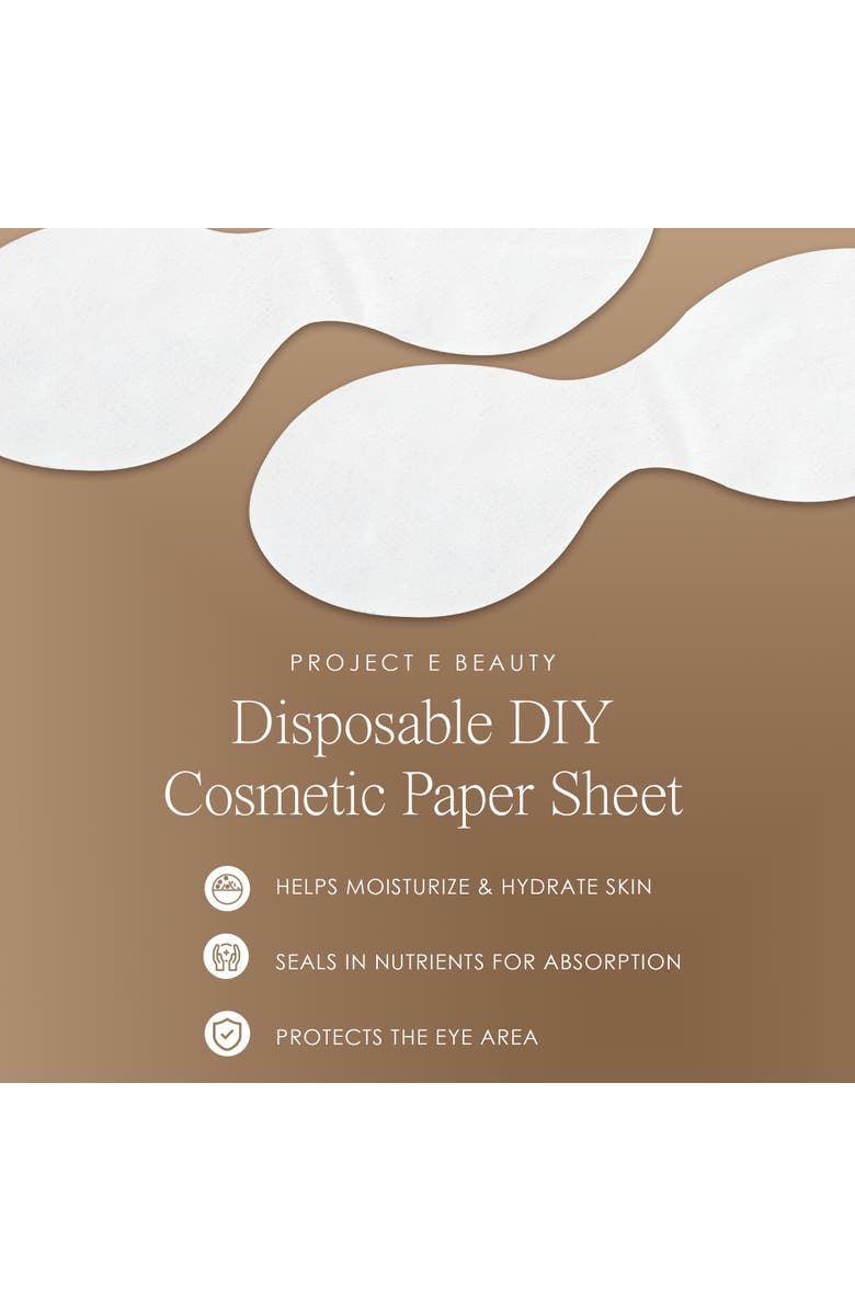 Project E Beauty 100pcs Disposable DIY Cosmetic Paper Sheet, Alternate, color, White
