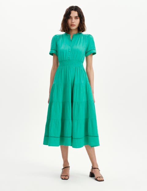 Natalia Cotton Cheesecloth Midi Dress