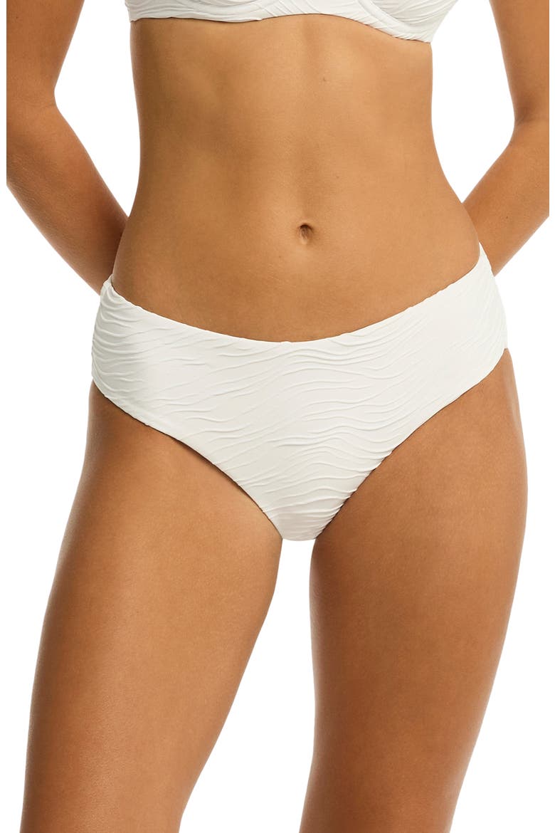 De Soleil Mid Bikini Bottoms, Main, color, WHITE