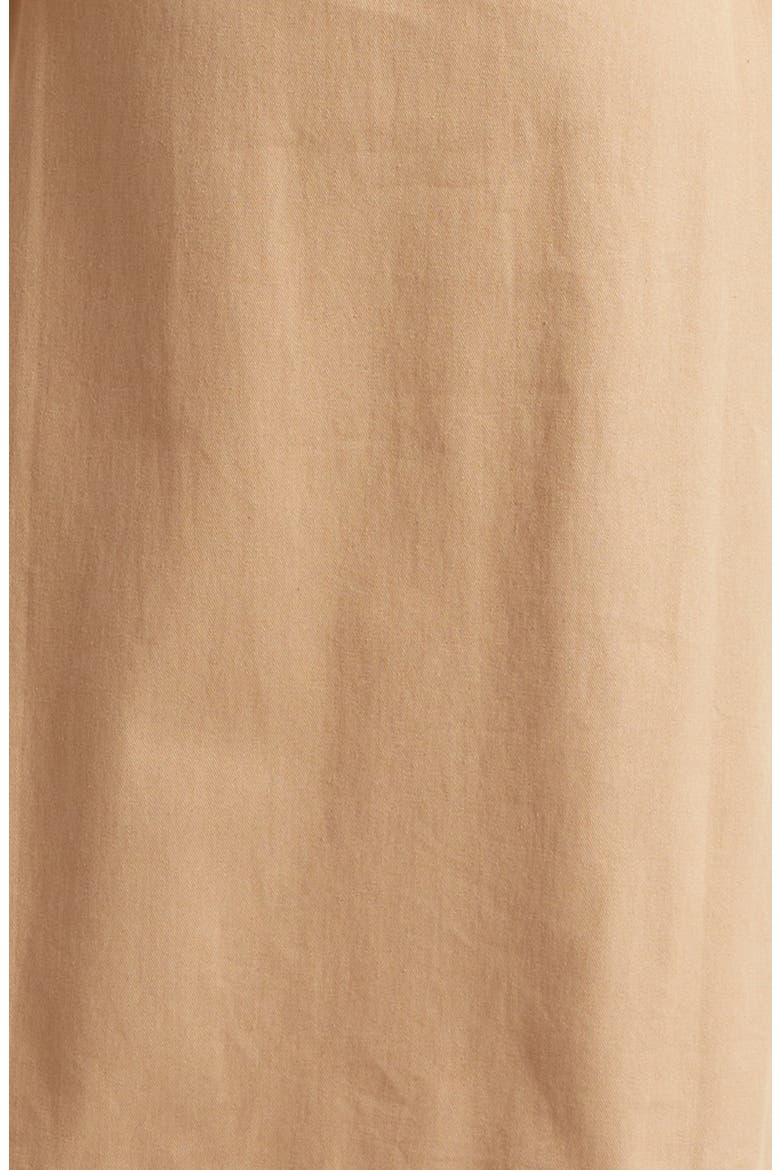 Renata Frill Cotton Trench Coat, Alternate, color, ALMOND