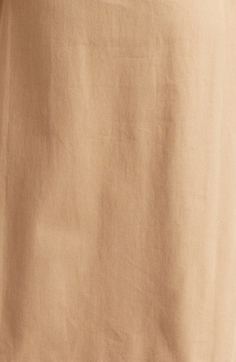 MILLE Renata Frill Cotton Trench Coat, Alternate, color, Almond