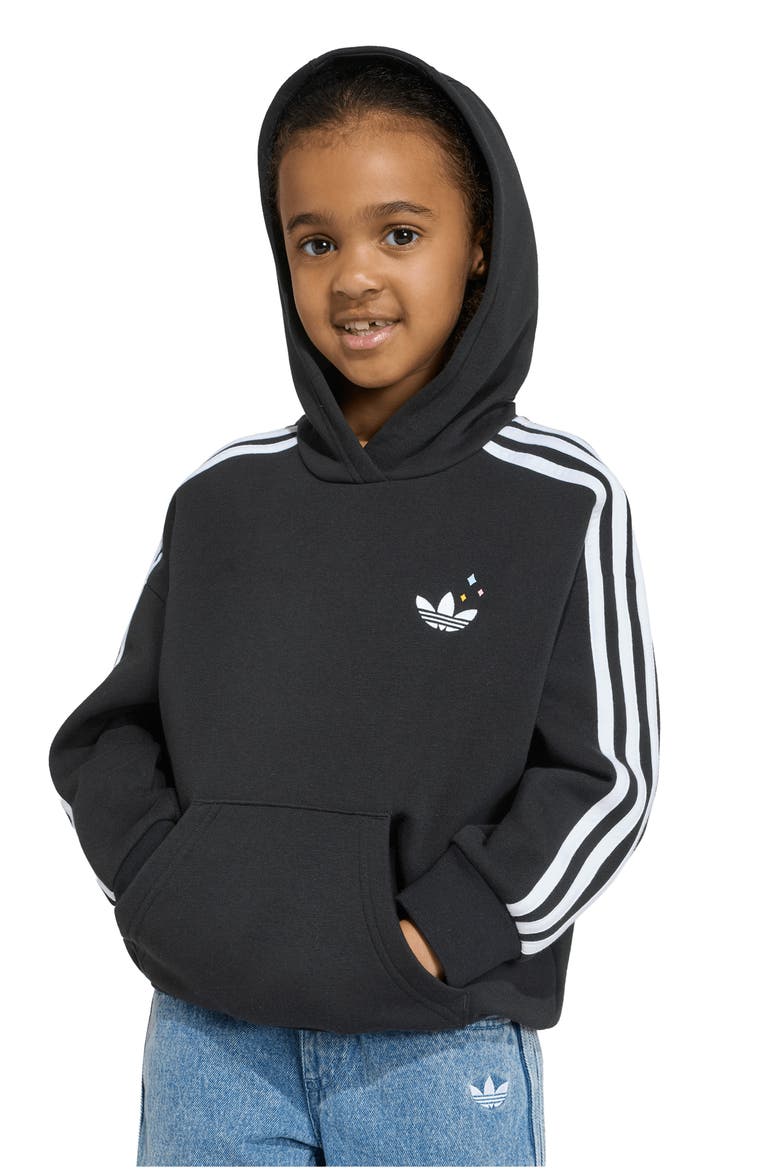 Kids' Care Bears Trefoil Hoodie, Alternate, color, BLACK