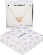 BaubleBar Heart Initial Pendant Necklace