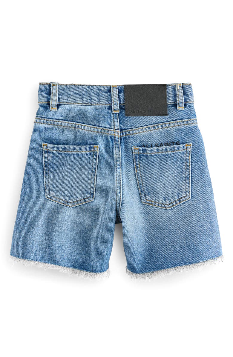 smALLSAINTS by ALLSAINTS Kids' Frayed Denim Shorts, Alternate, color, Blue
