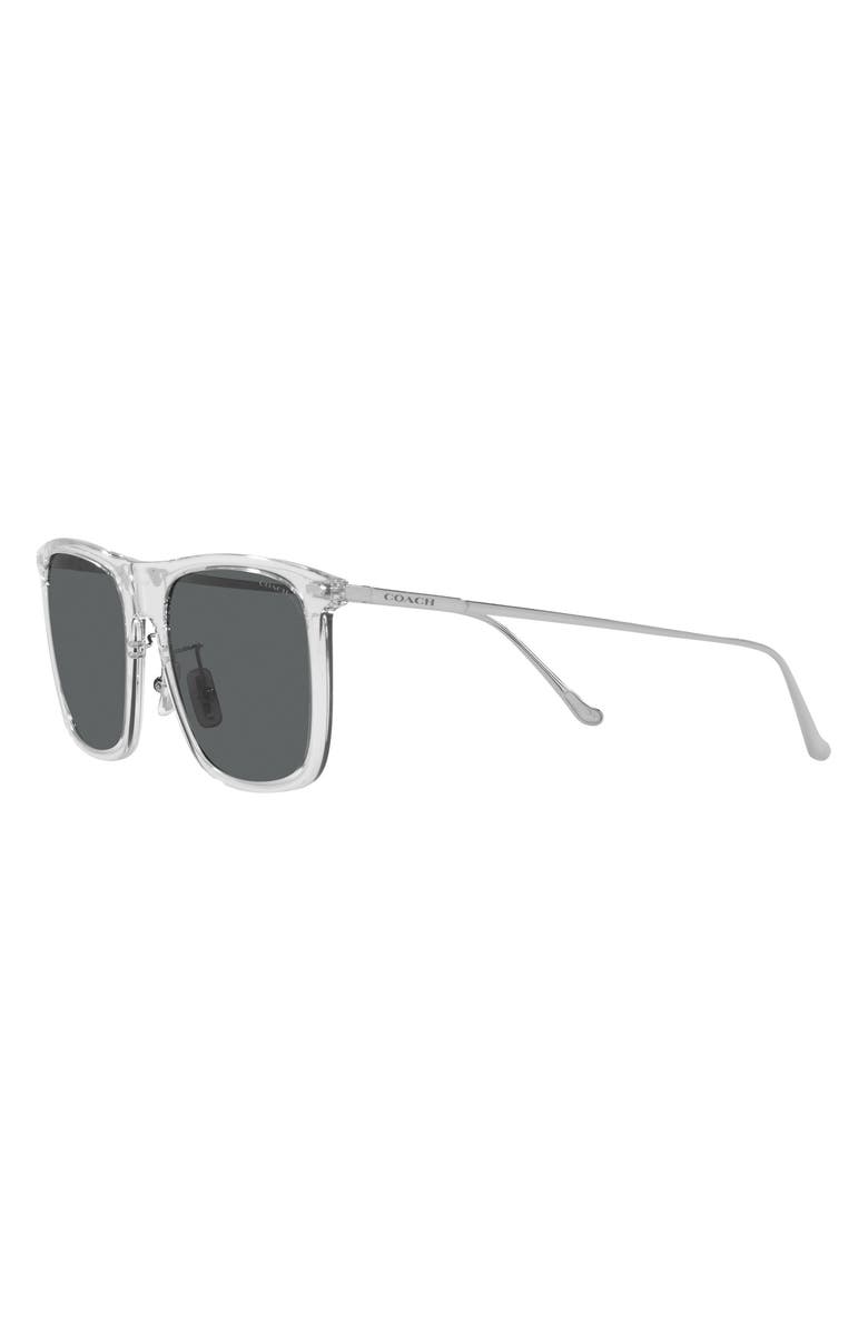 COACH 56mm Polarized Square Sunglasses, Alternate, color, 