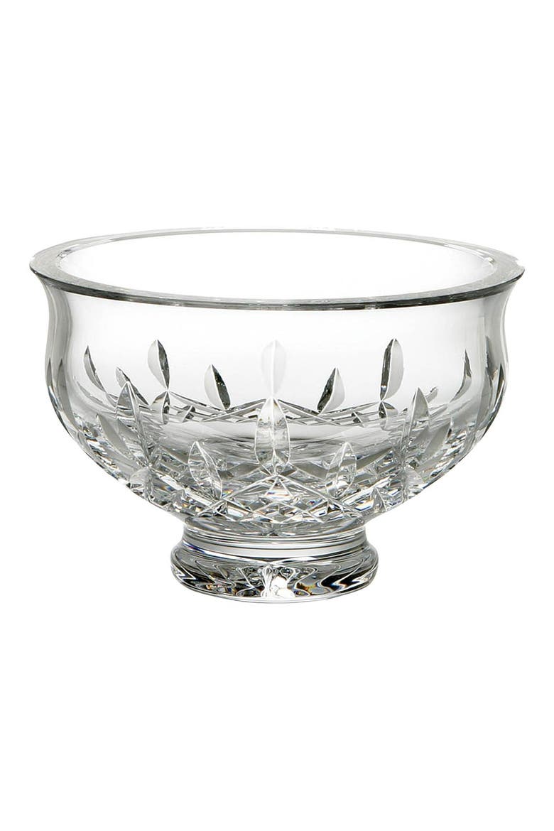 'Lismore' Lead Crystal Footed Bowl, Main, color, CLEAR