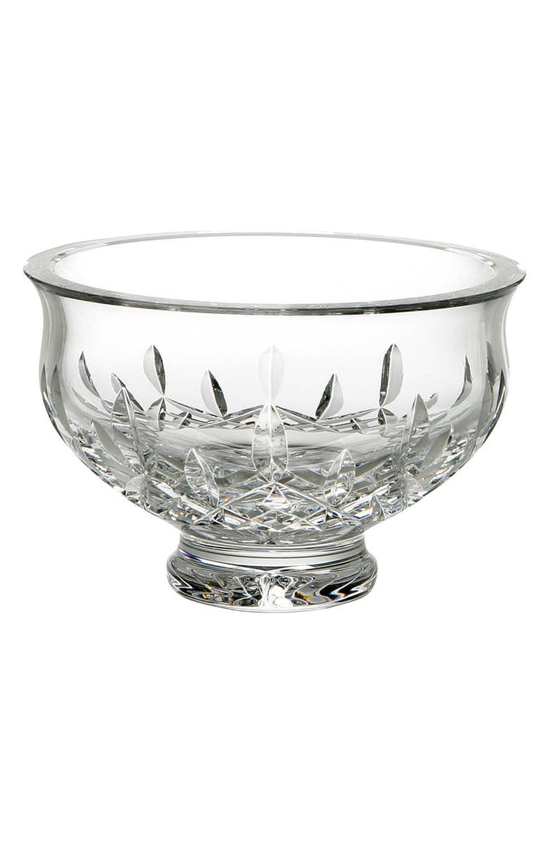 Waterford 'Lismore' Lead Crystal Footed Bowl, Main, color, Clear