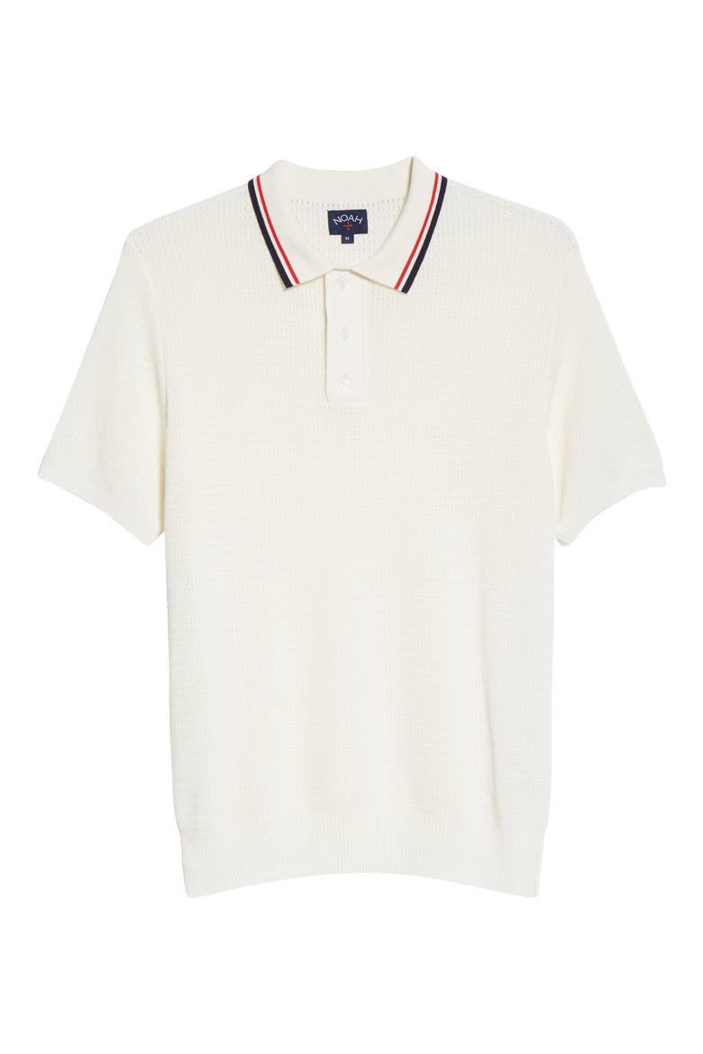 Tipped Short Sleeve Mesh Knit Polo, Alternate, color, MULTI