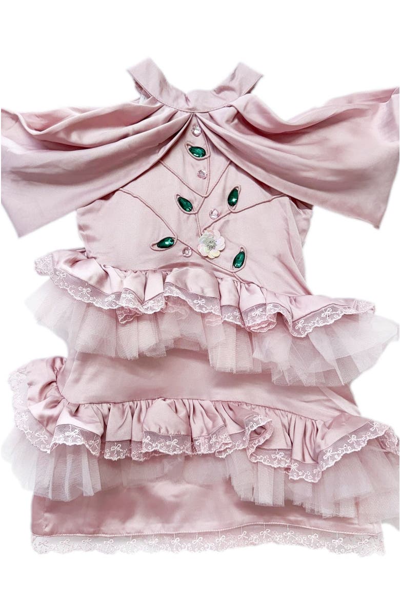 Petite Maison Kids Pink Satin Ballerina Dress, Main, color, Pink