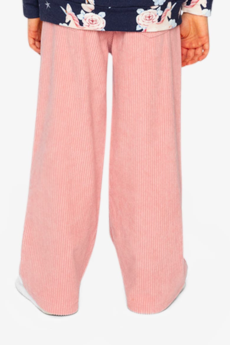 Stretch Corduroy 5-Pocket Wide Leg Pants, Alternate, color, Pink