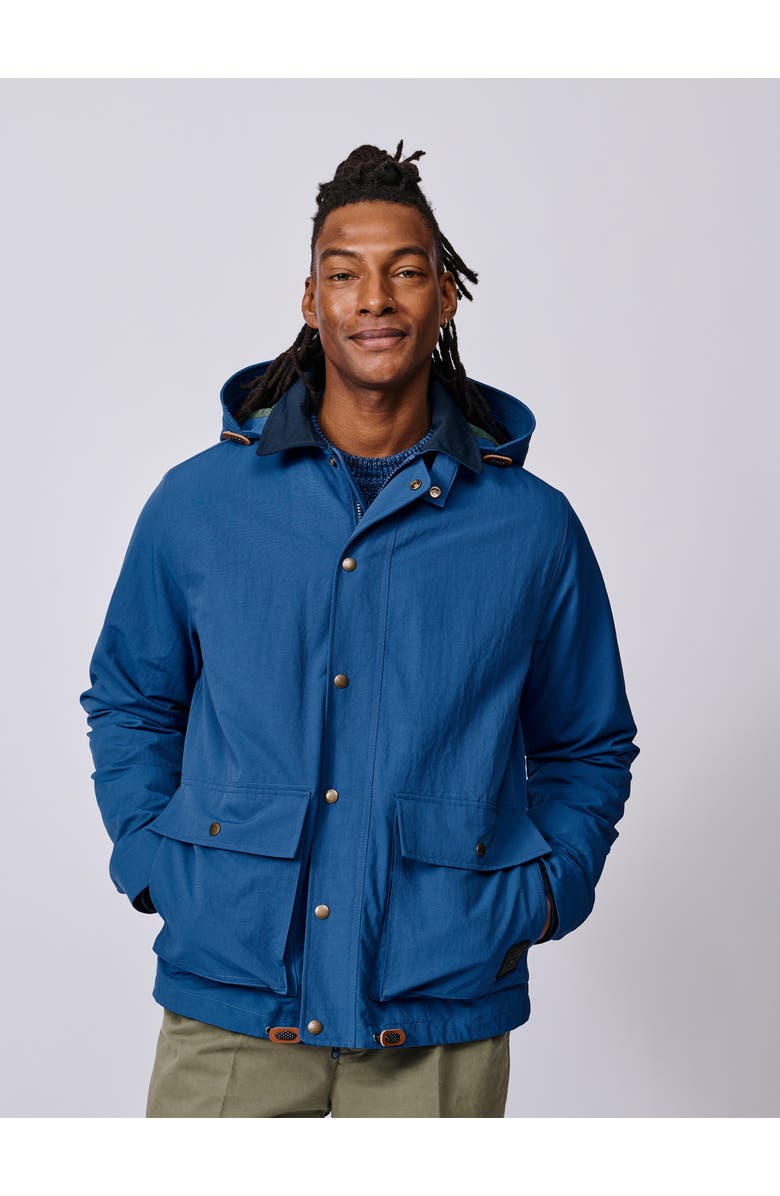 Aubin Eastwood Long Sleeve Hooded Rain Coat, Alternate, color, Blue