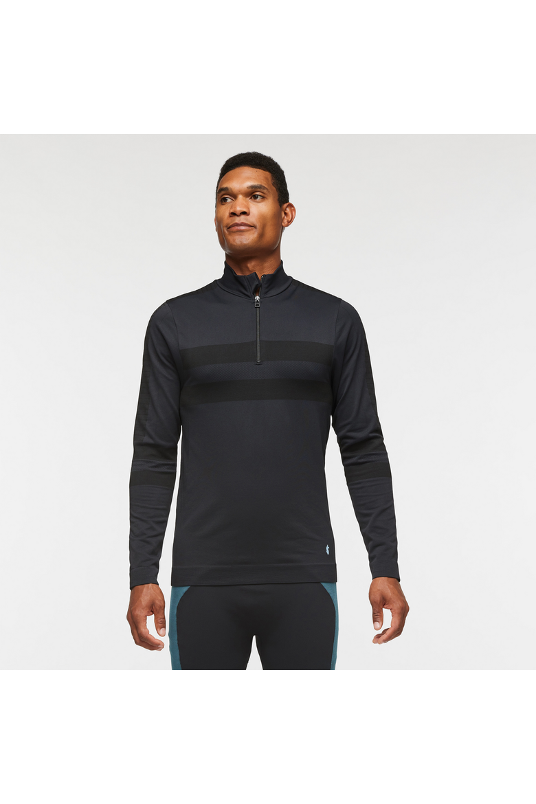 Debajo Seamless Baselayer Quarter-Zip - Men's, Main, color, Cotopaxi Black