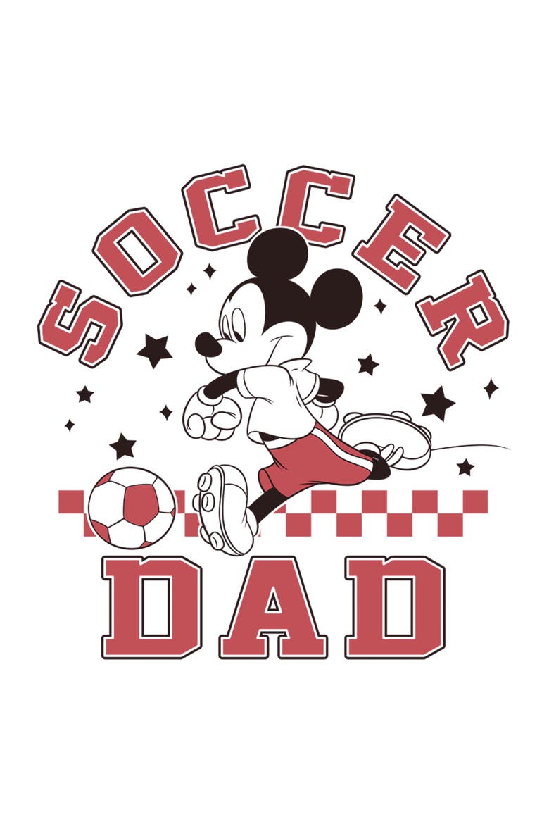 Men's Mickey & Friends Soccer Dad Ball  Graphic T-Shirt, Alternate, color, White