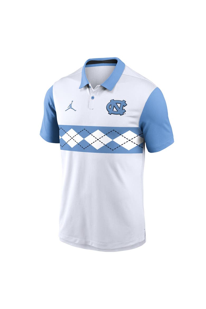 Men's Jordan Brand White North Carolina Tar Heels Primetime Campus Vapor Performance Polo, Alternate, color, White