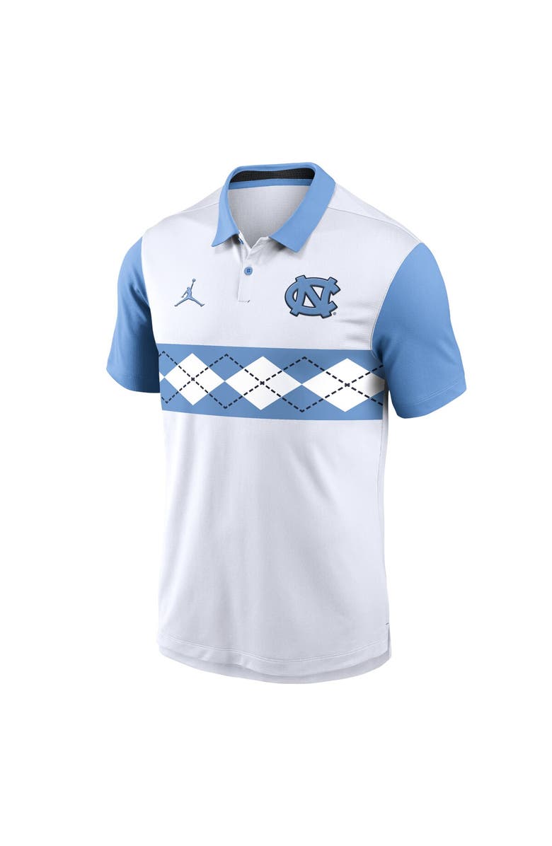 Jordan Brand Men's Jordan Brand White North Carolina Tar Heels Primetime Campus Vapor Performance Polo, Alternate, color,