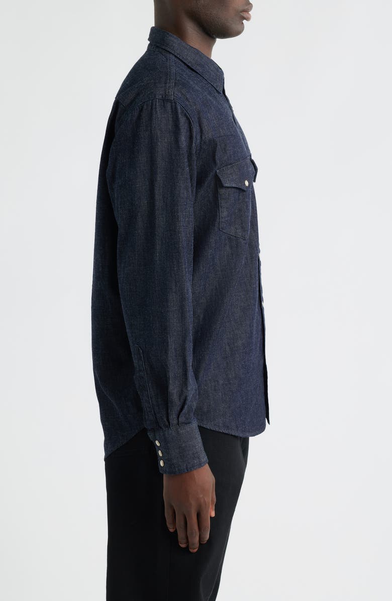 EDWIN Denim Western Button-Up Shirt, Alternate, color, Blue Denim