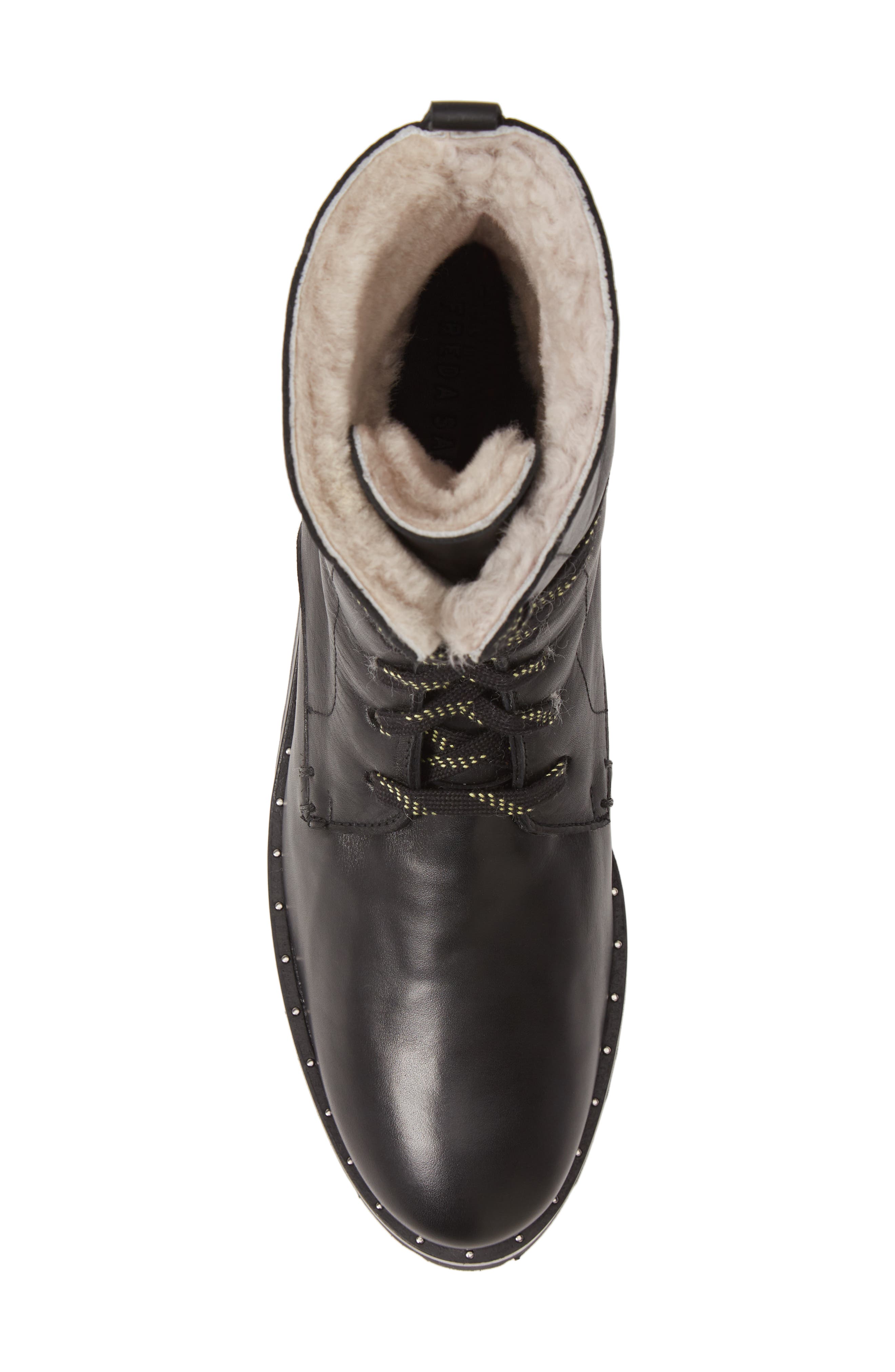 Freda Salvador Genuine Shearling Lined Hiker Boot, Alternate, color, 