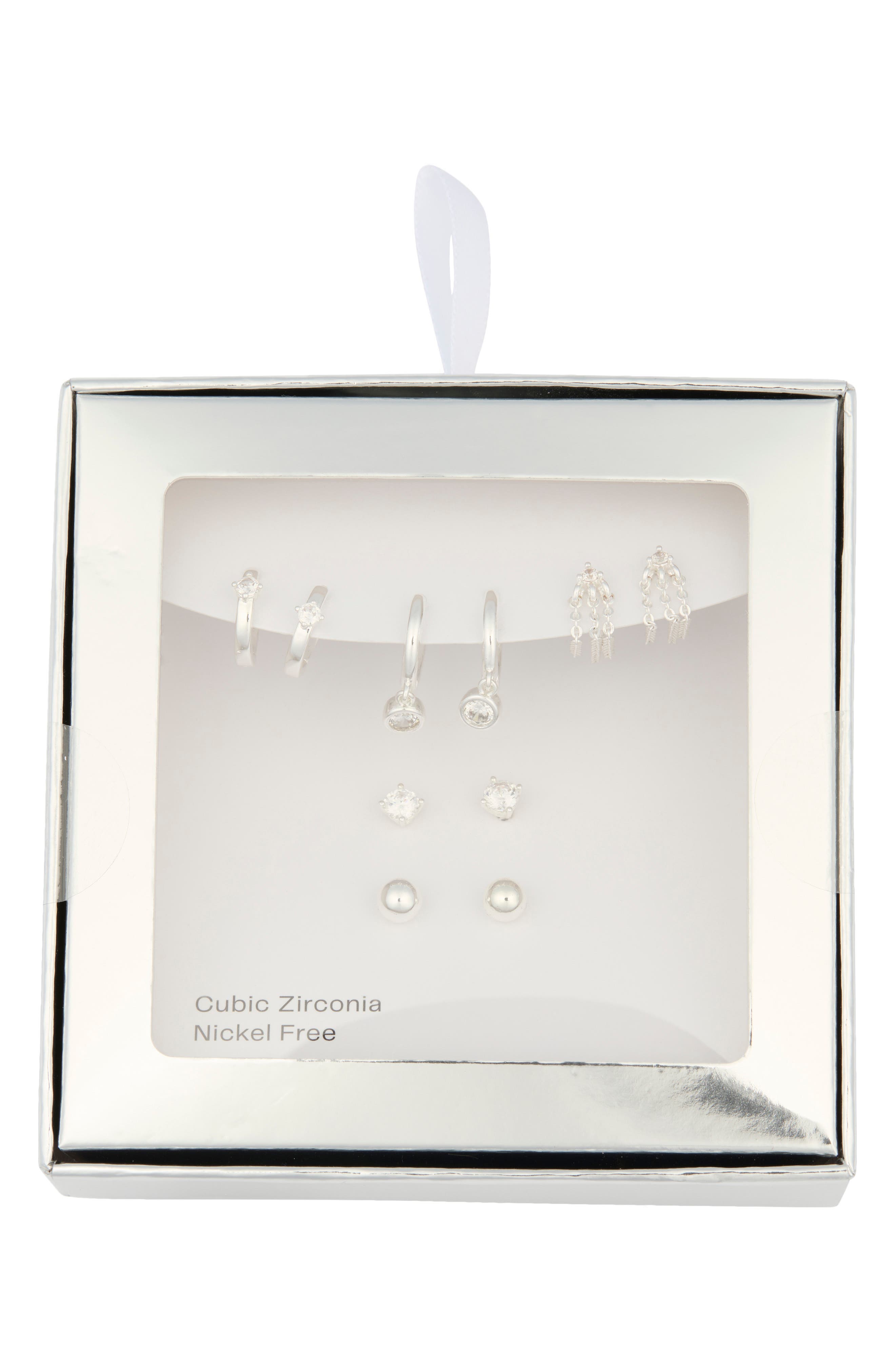 NORDSTROM RACK Demi-Fine 5-Pack Assorted Everyday Essential Earrings