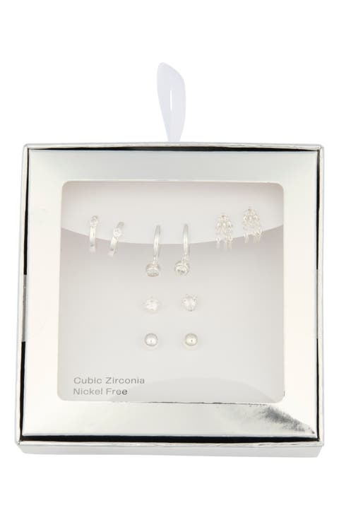 Demi-Fine 5-Pack Assorted Everyday Essential Earrings