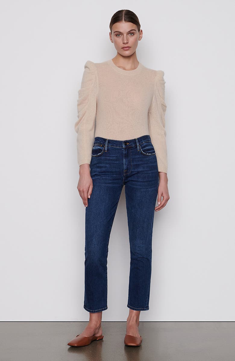 FRAME Le High Ankle Straight Leg Jeans, Alternate, color, Rosalie