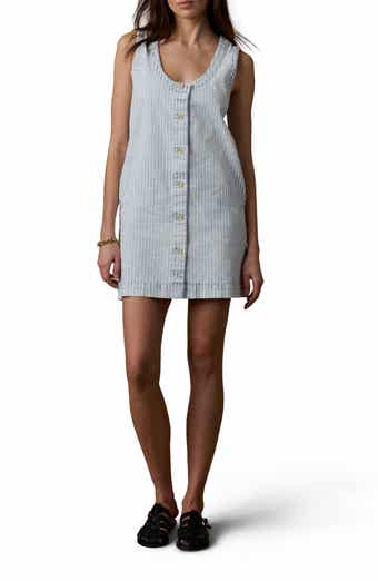 Topsail Malibu Stripe Sleeveless Denim Minidress