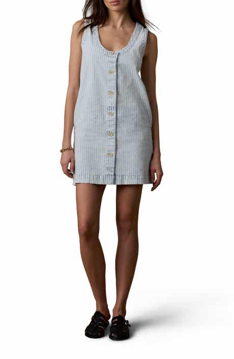 Topsail Malibu Stripe Sleeveless Denim Minidress
