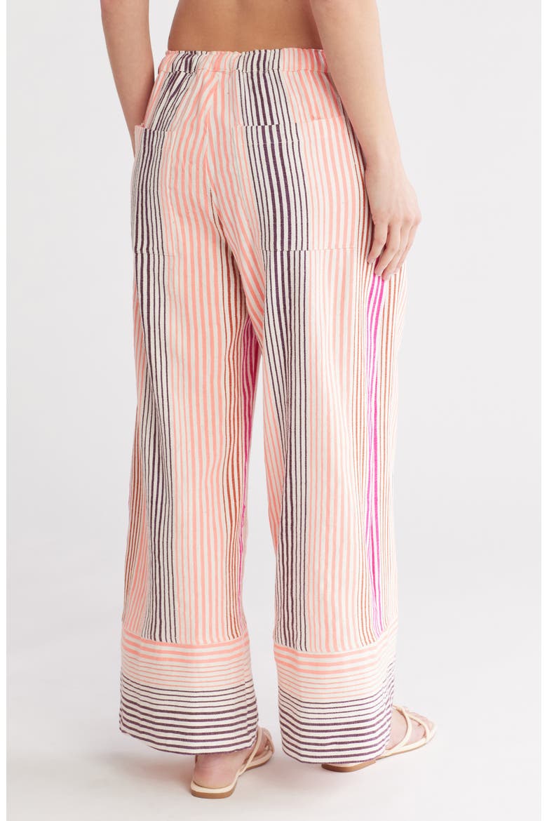 Desta Stripe Wide Leg Pants, Alternate, color, ENJORI PLUM